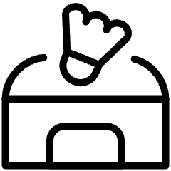 Badminton Stadium Icon from Ultimate Light Set
