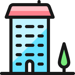 Building Nature Icon from Ultimate Colors Set