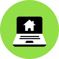 Laptop House Icon from Kameleon Pop Set