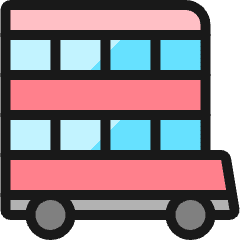 Bus Double 1 Icon from Ultimate Colors Set