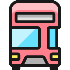 Bus Double Icon from Ultimate Colors Set