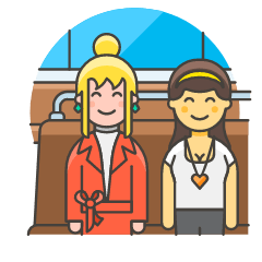 Bus Passengers 4 Illustration from UX Colors Set