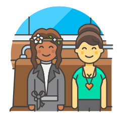 Bus Passengers 6 Illustration from UX Colors Set
