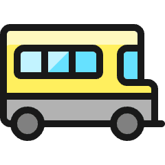 Bus School Icon from Ultimate Colors Set