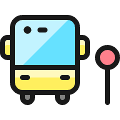 Bus Station Icon from Ultimate Colors Set