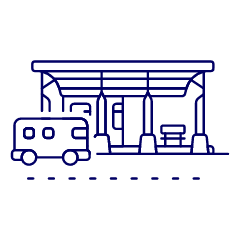 Bus Station Illustration from UX Line Set