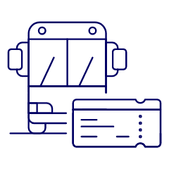 Bus Transit Ticket Illustration from UX Line Set