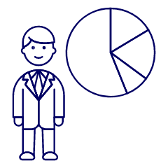 Businessman Pie Chart 1 Illustration from UX Line Set