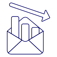 Decreasing Envelope Chart Illustration from UX Line Set