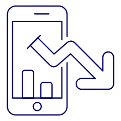 Decreasing Phone Illustration from UX Line Set