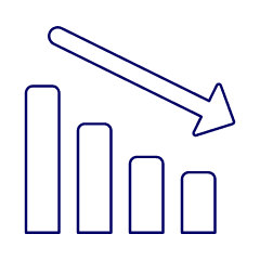 Drecreasing Chart Illustration from UX Line Set