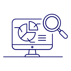 Imac Analyze Chart Illustration from UX Line Set