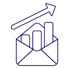 Increasing Envelope Chart Illustration from UX Line Set