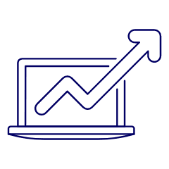 Increasing Laptop Illustration from UX Line Set