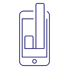 Mobile Phone Chart Illustration from UX Line Set