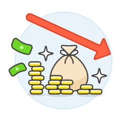 Money Decrease Illustration from UX Colors Set