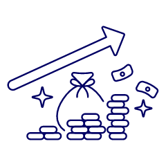 Money Increase Illustration from UX Line Set