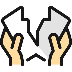 Business Contract Break Icon from Ultimate Colors Set