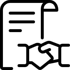 Business Contract Handshake Sign Icon from Ultimate Light Set