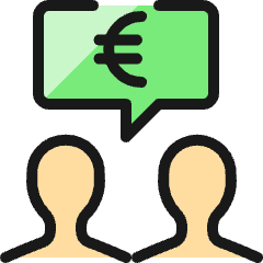 Business Deal Cash 1 Euro Icon from Ultimate Colors Set