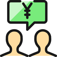 Business Deal Cash 1 Yen Yuan Icon from Ultimate Colors Set