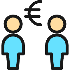 Business Deal Cash 2 Euro Icon from Ultimate Colors Set