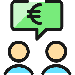 Business Deal Cash Euro Icon from Ultimate Colors Set