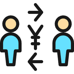 Business Deal Cash Exchange Yen Yuan Icon from Ultimate Colors Set