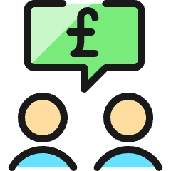 Business Deal Cash Pound Icon from Ultimate Colors Set
