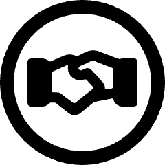 Business Deal Handshake Circle Alternate Icon from Ultimate Bold Set