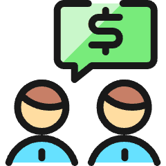 Business Deal Men Cash 1 Icon from Ultimate Colors Set
