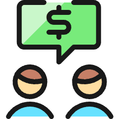 Business Deal Men Cash Icon from Ultimate Colors Set