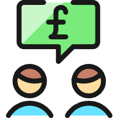 Business Deal Men Cash Pound Icon from Ultimate Colors Set