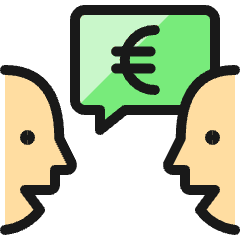 Business Deal Negotiate Euro Icon from Ultimate Colors Set