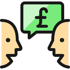 Business Deal Negotiate Pound Icon from Ultimate Colors Set