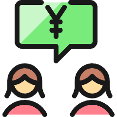 Business Deal Women Cash Yen Yuan Icon from Ultimate Colors Set