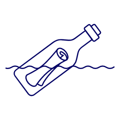 Bottled Letter Illustration from UX Line Set