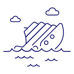 Sinking Ship Illustration from UX Line Set