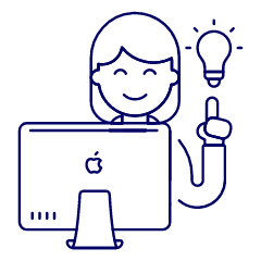 Creative Idea Imac 1 Illustration from UX Line Set