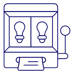 Idea Slot Machine Illustration from UX Line Set