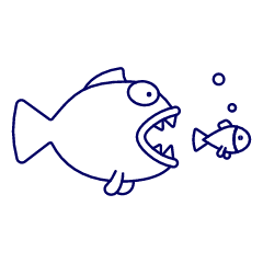 Big Small Fish Illustration from UX Line Set