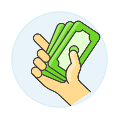 Hand Money 3 Illustration from UX Colors Set
