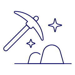 Mining Money Illustration from UX Line Set