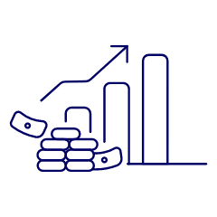 Money Bar Graph Illustration from UX Line Set