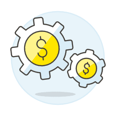 Money Cog Illustration from UX Colors Set