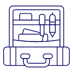 Open Leather Briefcase Illustration from UX Line Set