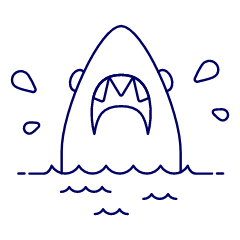 Shark Attack Illustration from UX Line Set