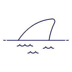 Shark Fin Illustration from UX Line Set