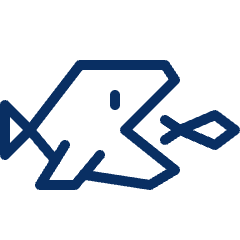 Business Big Small Fish Icon from Cyber Line Set
