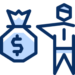 Business Cash Bag User Icon from Cyber Duotone Set